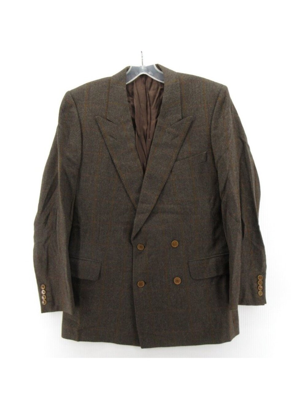 VGT Ermenegildo Zegna Sport Coat Men 38 Wool Tweed Windowpane Herringbone
